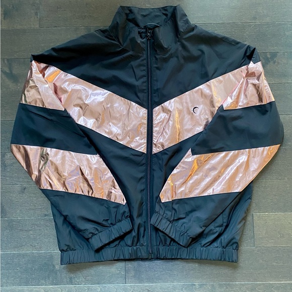 Zyia Black / Rose Gold Shine Block Jacket - Picture 2 of 6